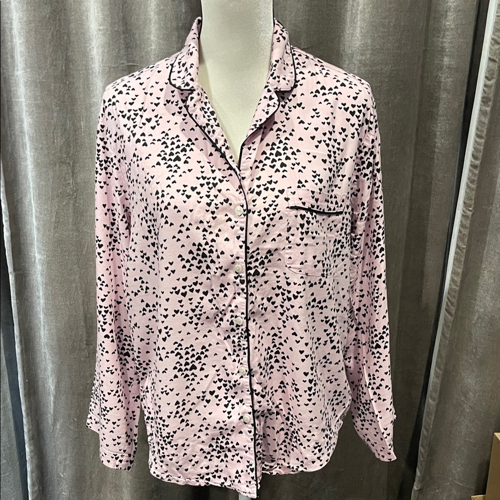 Victoria's Secret Light Pink Heart Print Pajama set